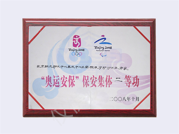 2008奧運(yùn)安保集體二等功